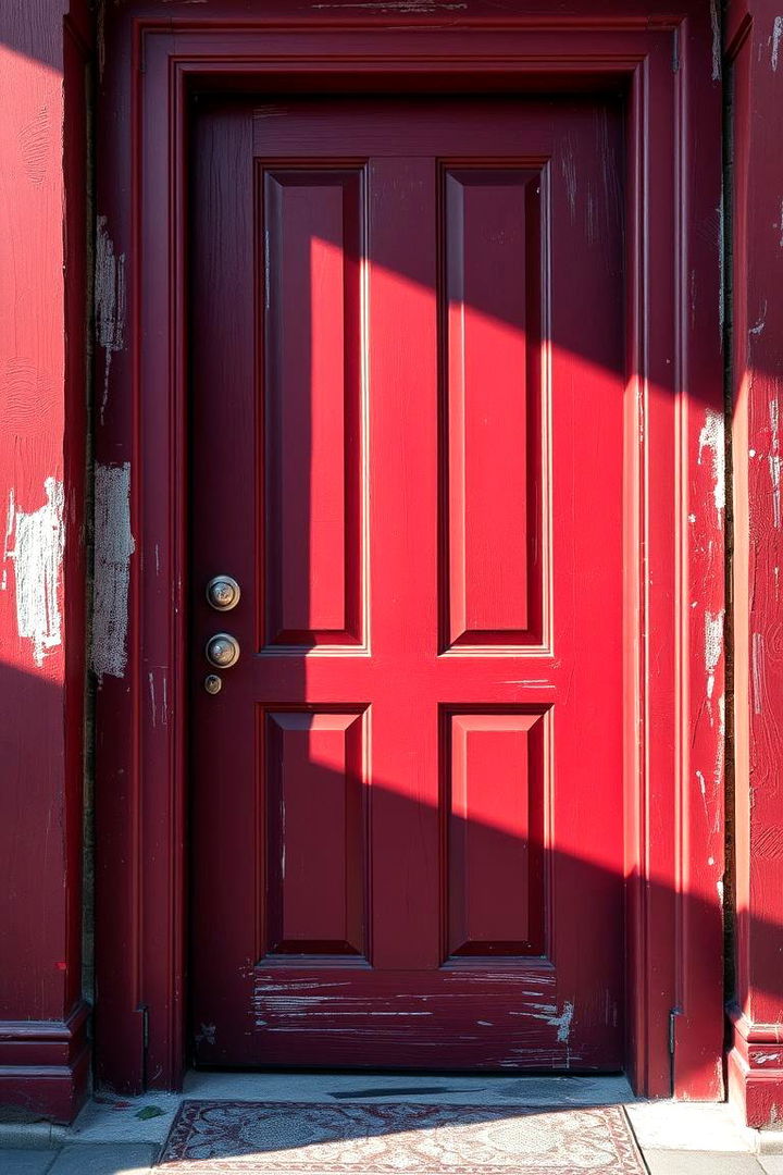 Artistic Painting Techniques - 22 Dark Red Front Door Ideas