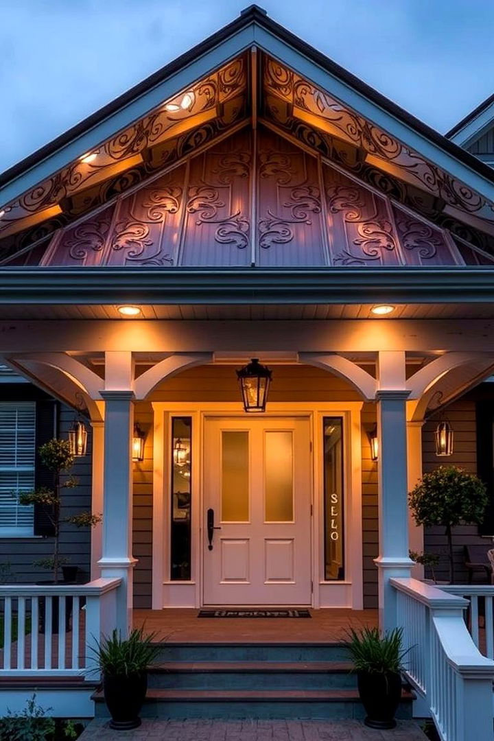 Artistic Panel Patterns - 22 Metal Roof Porch Design Ideas