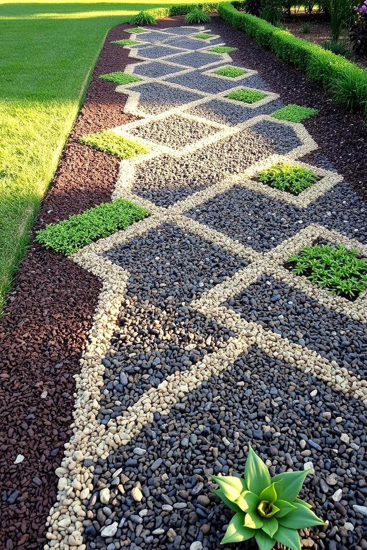 Artistic Patterned Mulch Edges - 22 Mulch Edging Ideas
