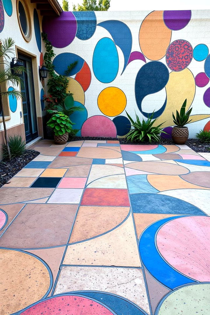Artistic Patterned Retreats - 22 Stamped Concrete Patio Ideas