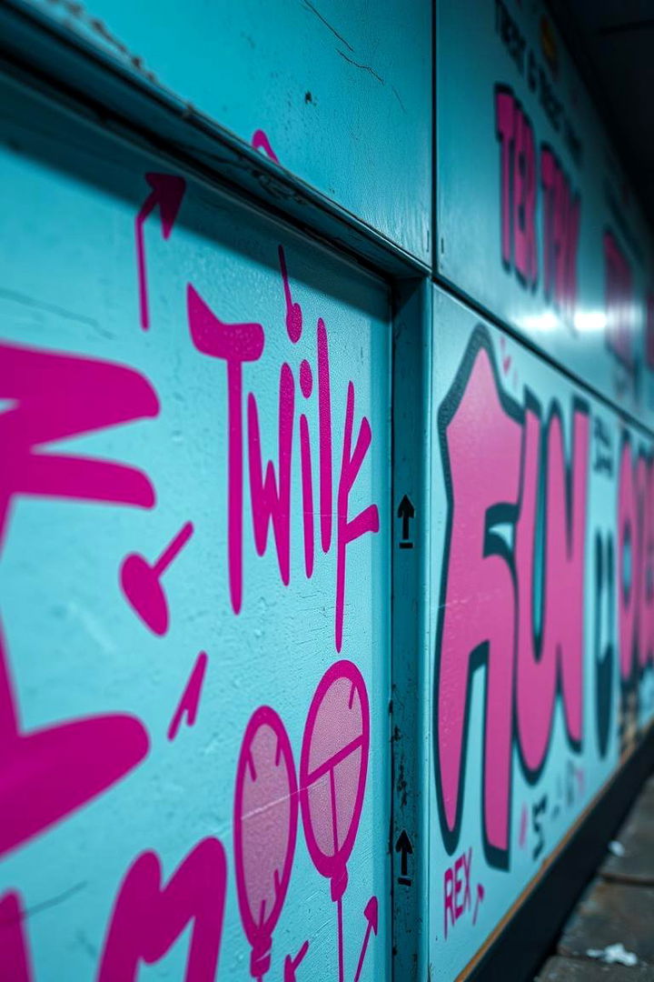 Artistic Pink Wall Graphics - 22 Pink Gaming Setup Ideas