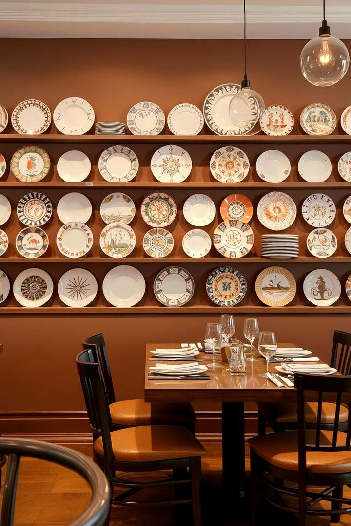 Artistic Plate Displays - 22 Glam Dining Room Ideas