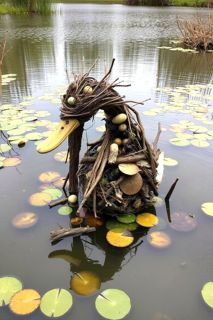 Artistic Pond Sculptures - 22 Duck Pond Ideas