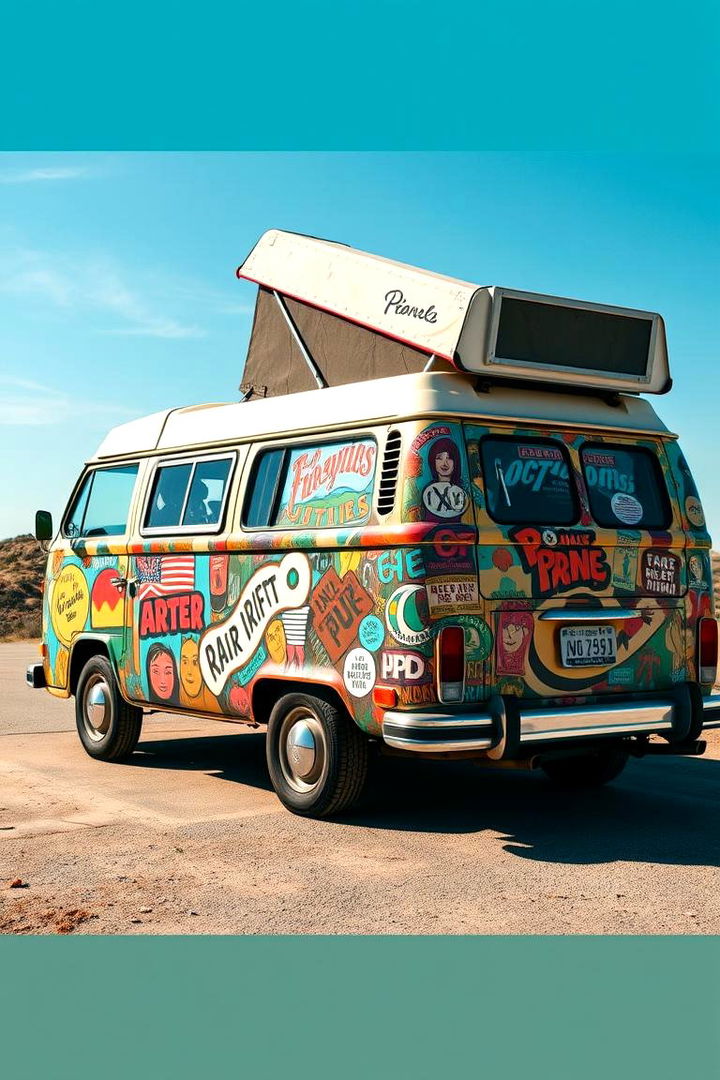 Artistic Pop Culture Collage - 22 70s Van Art Ideas
