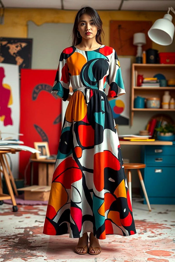 Artistic Printed Dress Idea - 22 Guest Wedding Outfit Ideas