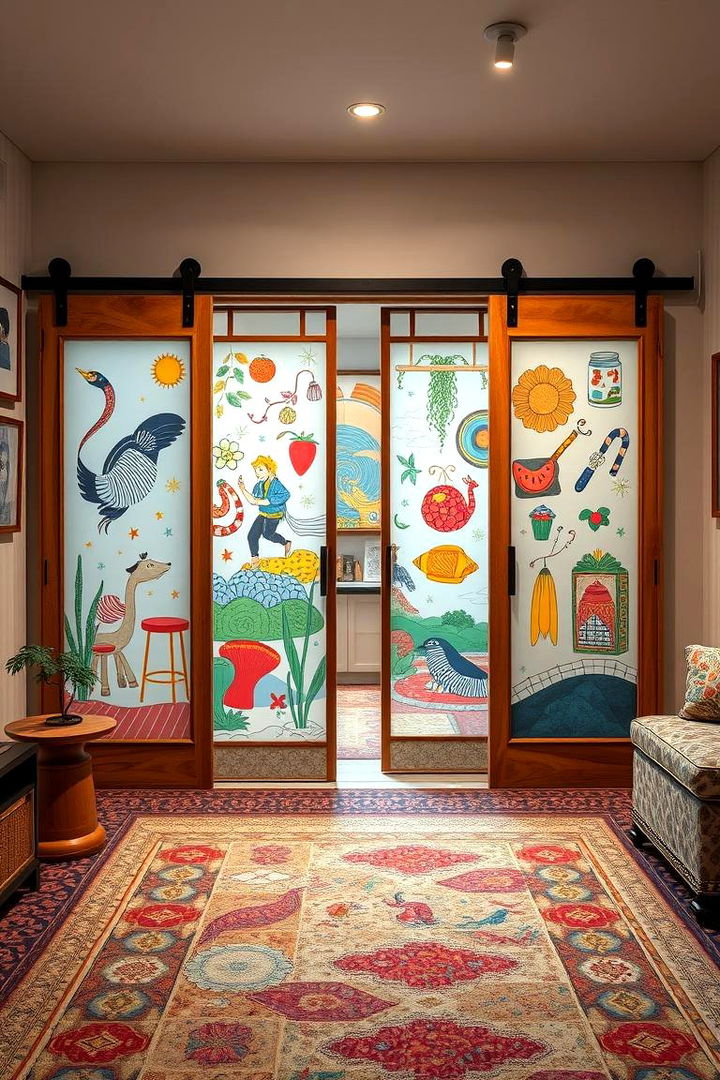 Artistic Printed Panels - 22 Sliding Door Curtain Ideas