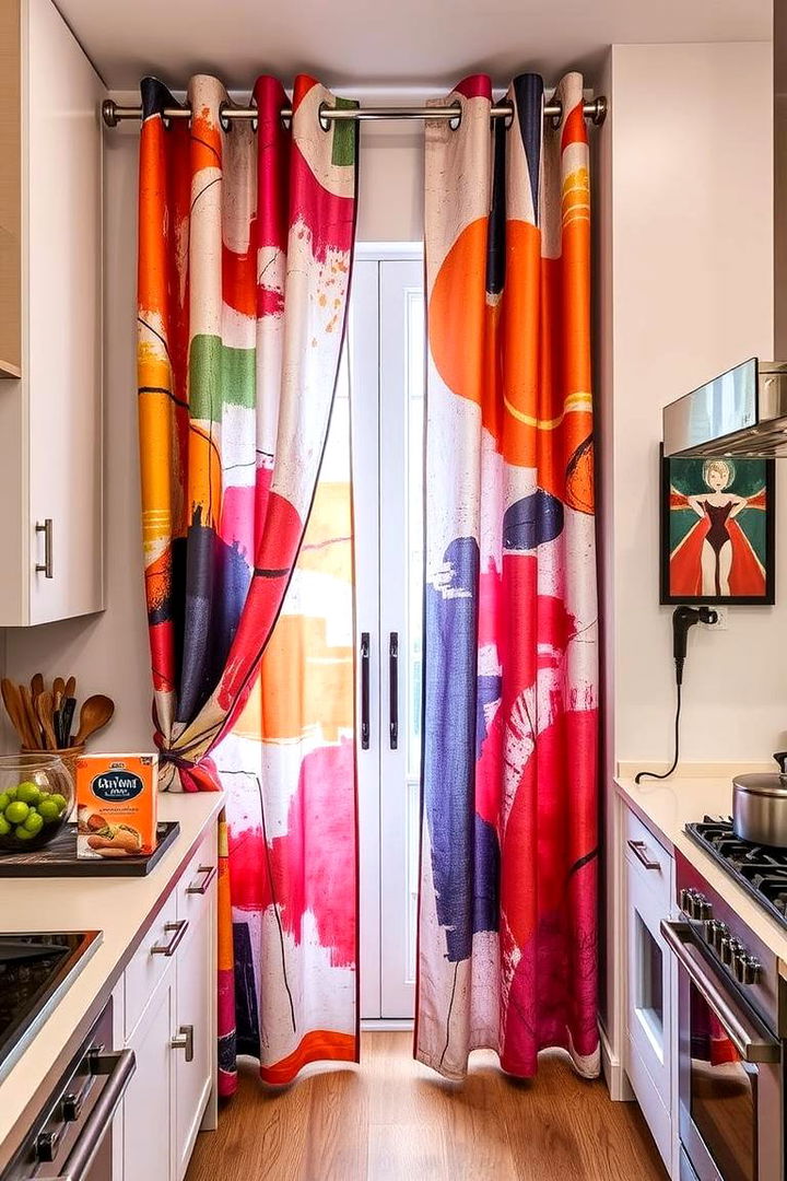 Artistic Prints to Inspire Creativity - 22 Kitchen Curtain Ideas