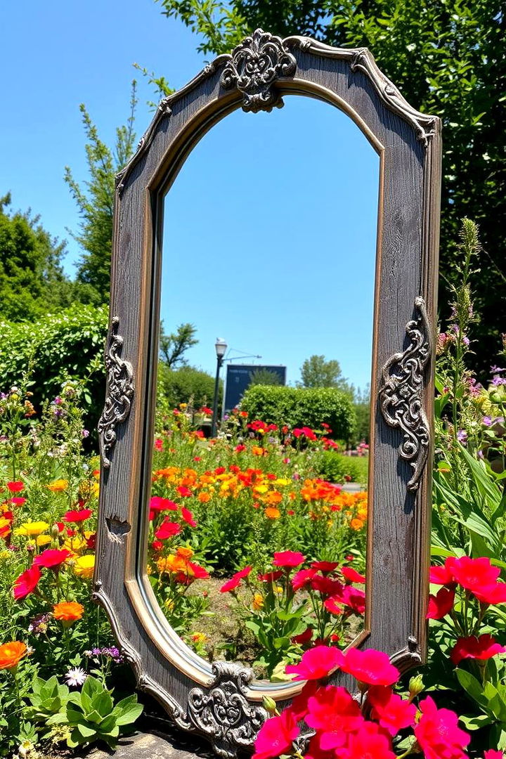 Artistic Reclaimed Mirrors - 22 Garden Mirror Ideas