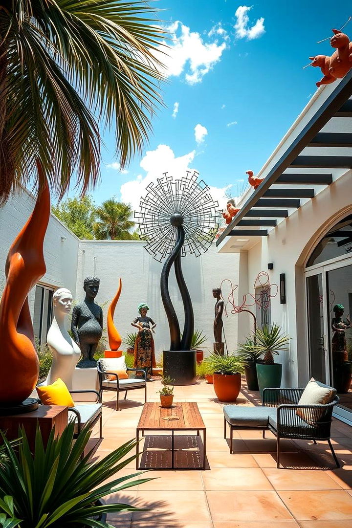 Artistic Sculptural Elements - 22 Front Yard Patio Ideas
