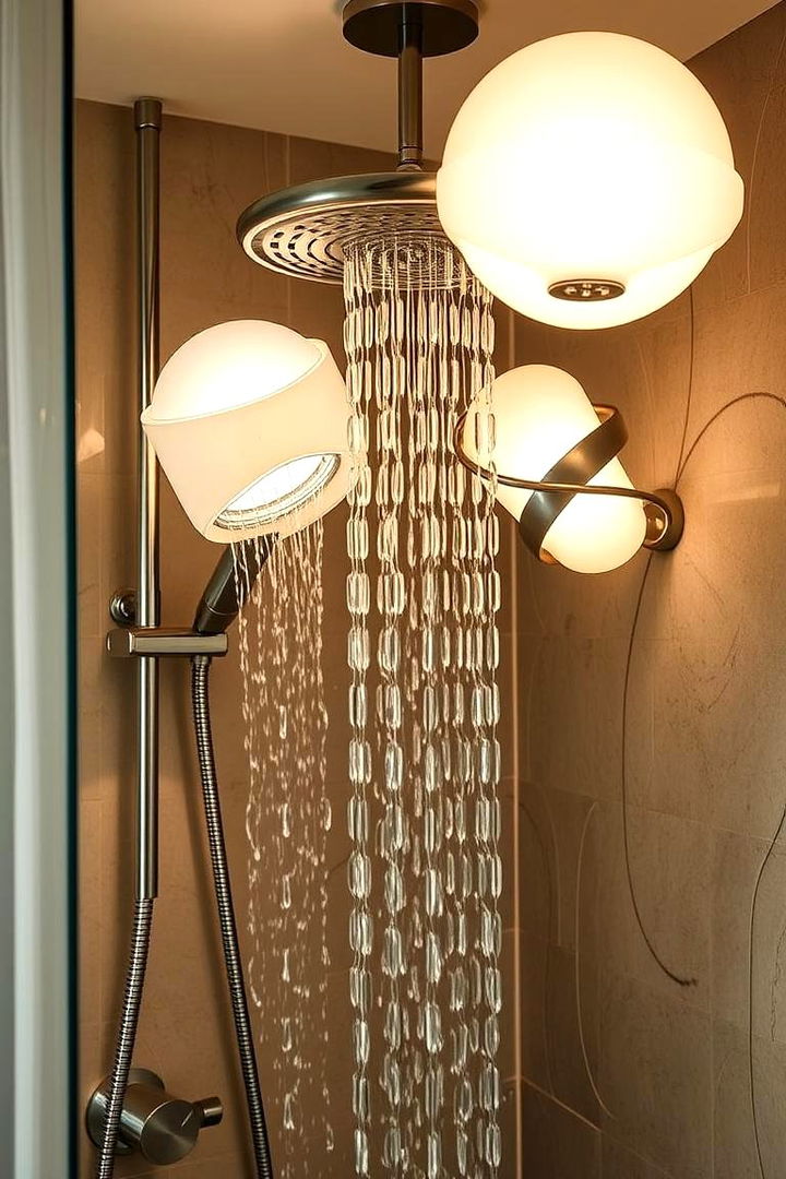 Artistic Sculptural Fixtures - 22 Shower Lighting Ideas