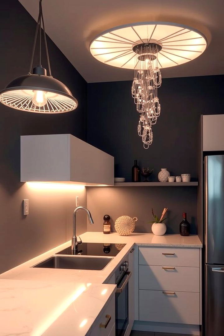 Artistic Sculptural Fixtures - 22 Kitchen Lighting Ideas