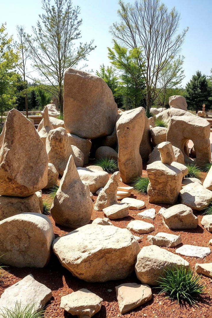 Artistic Sculptural Rock Garden - 22 Rock Garden Ideas