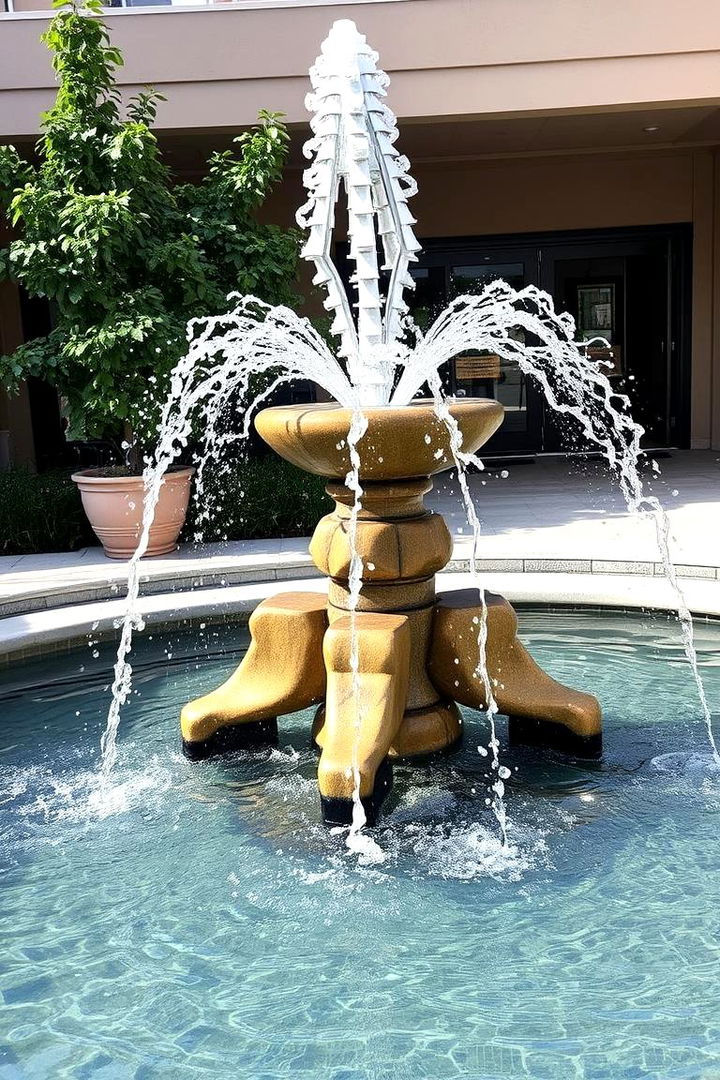 Artistic Sculptural Water Fountain - 22 Pool Fountain Ideas