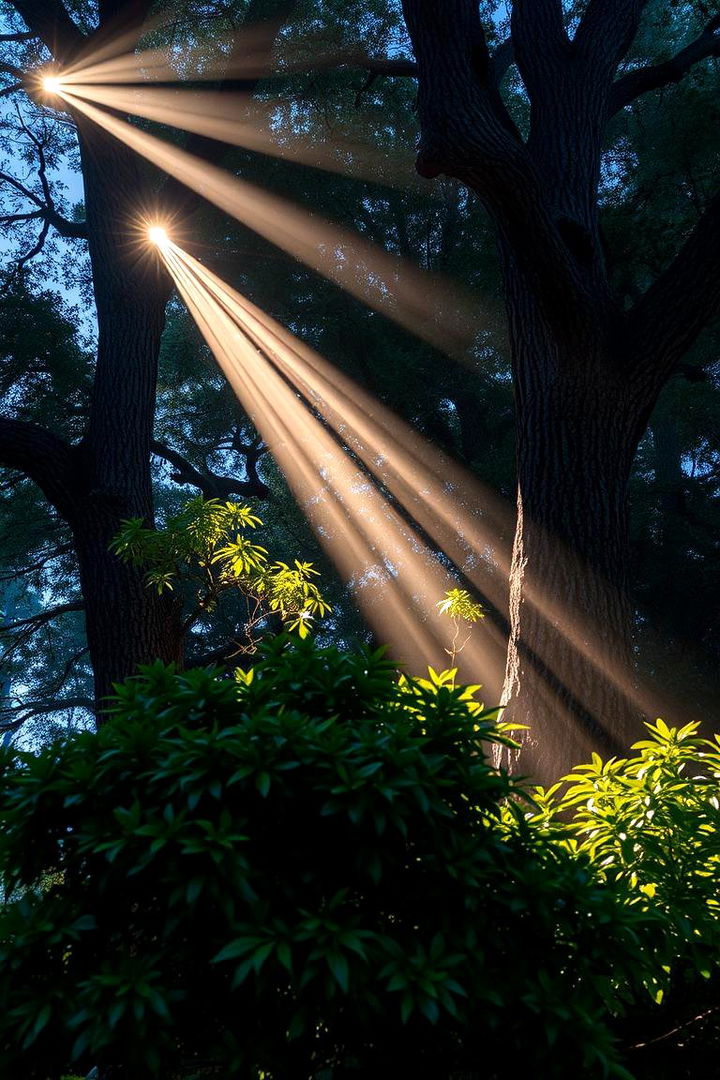 Artistic Spotlighting on Trees - 22 Backyard Lighting Ideas