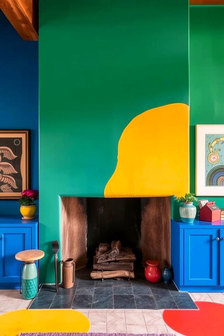 Artistic Statement Pieces - 22 Off-center Fireplace Ideas