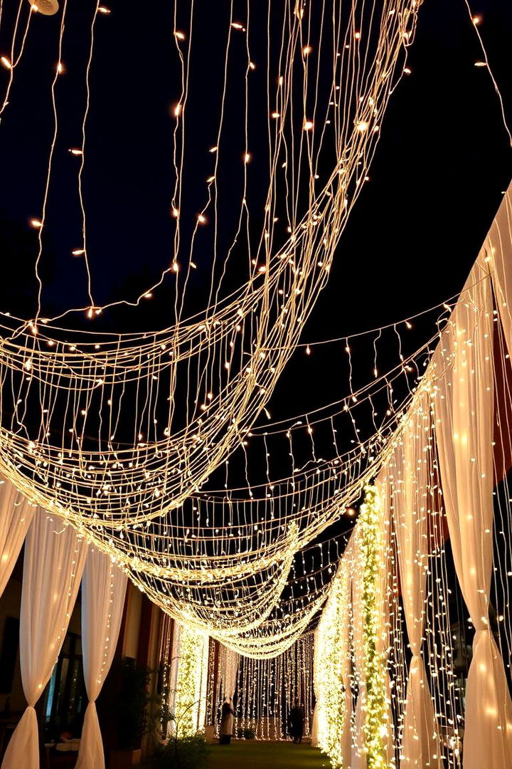 Artistic String Curtain Lights - 22 Garden Lighting Ideas