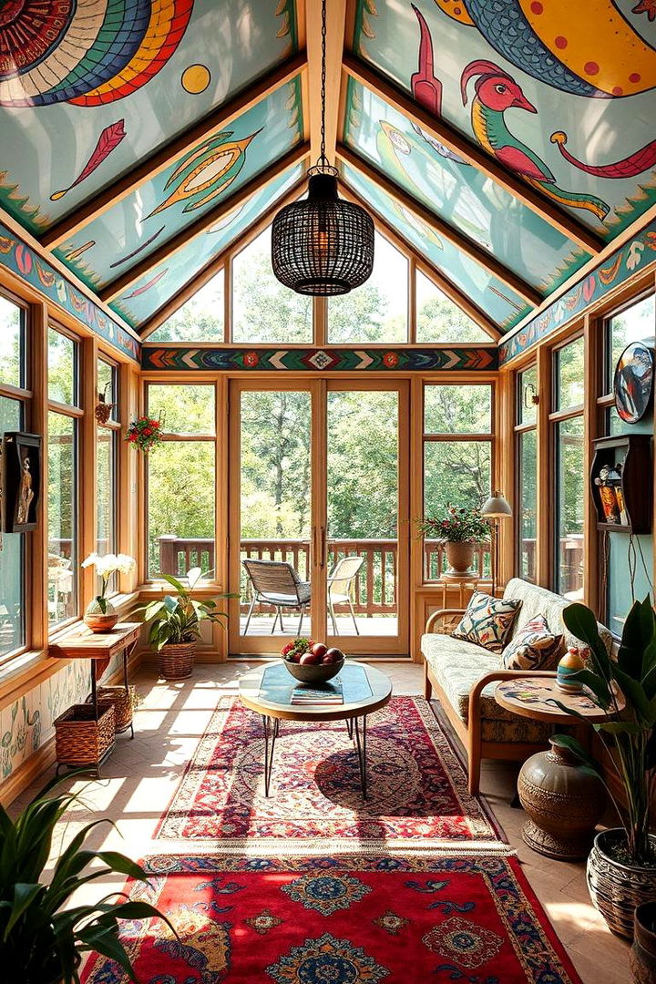 Artistic Sunroom Space - 22 Sunroom and Deck Combo Ideas