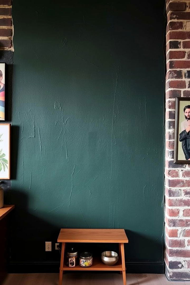Artistic Texture Play - 22 Dark Green Accent Wall Ideas