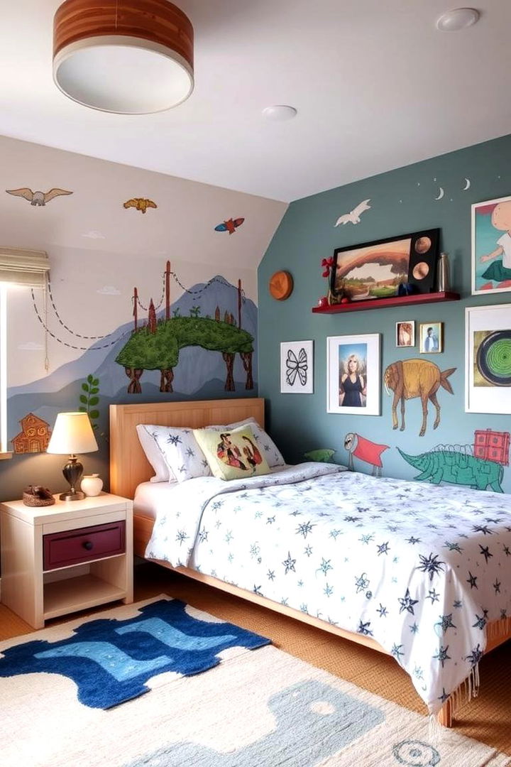 Artistic Themes and Personalized Murals - 22 Teen Bedroom Ideas