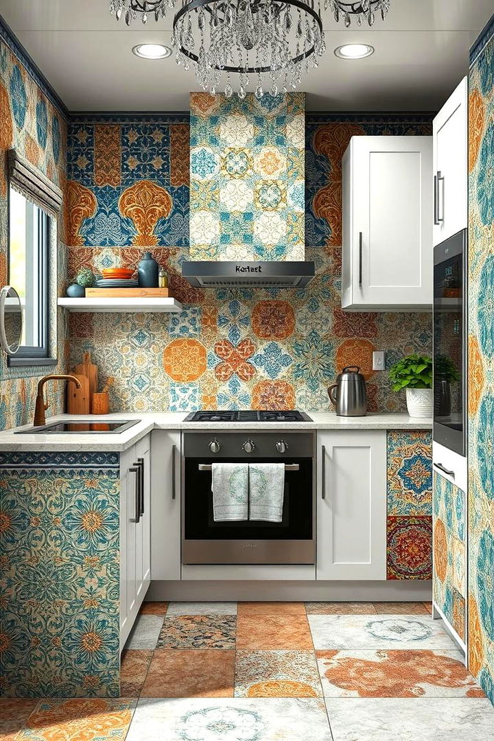 Artistic Tile Designs - 22 Mobile Home Kitchen Ideas