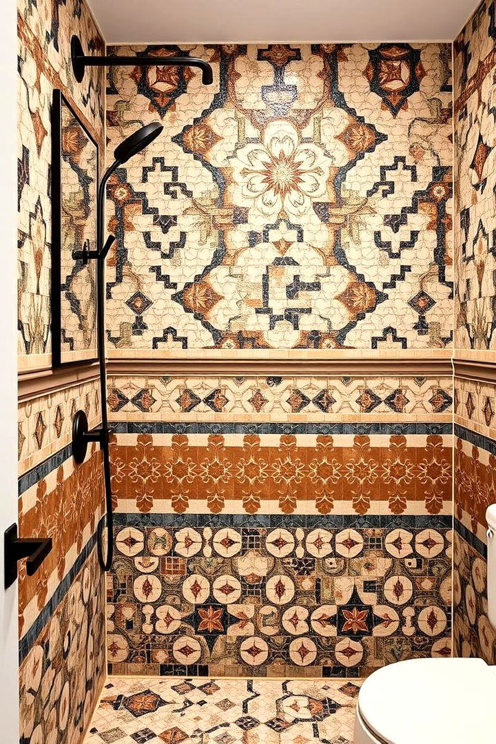 Artistic Tile Patterns - 22 Aesthetic Bathroom Ideas