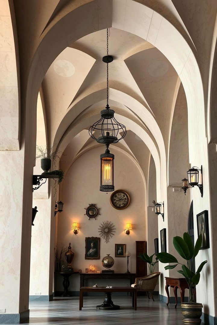 Artistic Wall Arches - 22 Mediterranean Living Room Ideas