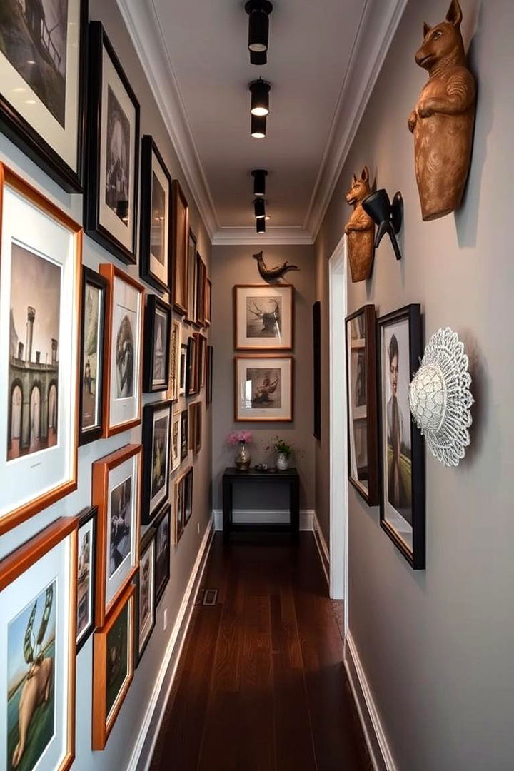 Artistic Wall Arrangements for Visual Appeal - 22 Narrow Hallway Ideas