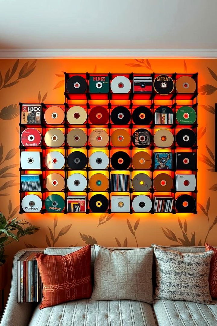 Artistic Wall Decal Organizer - 22 Cd Storage Ideas