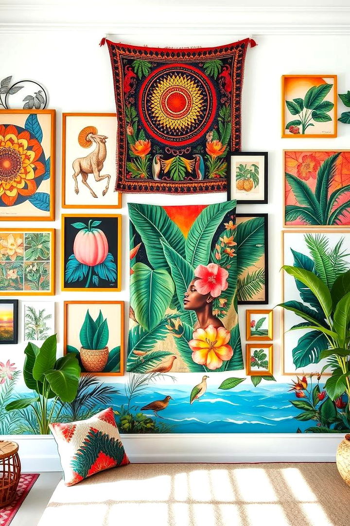 Artistic Wall Decor and Murals - 22 Bohemian Tropical Bohemian Decor