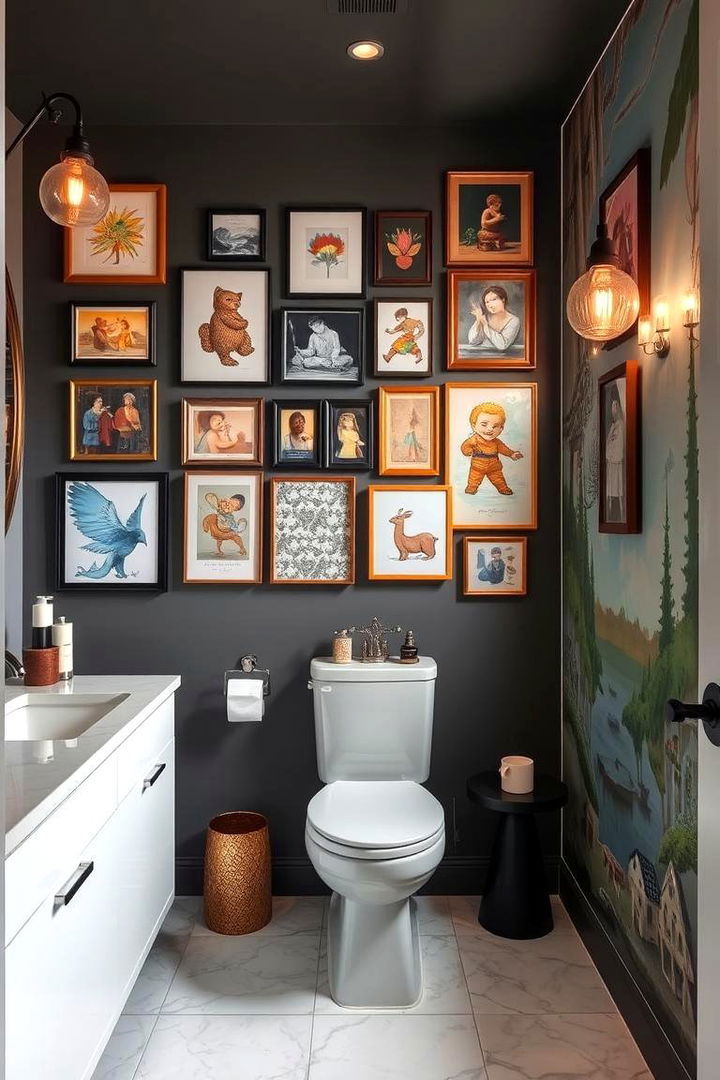 Artistic Wall Displays - 22 Modern Bathroom Decor Ideas