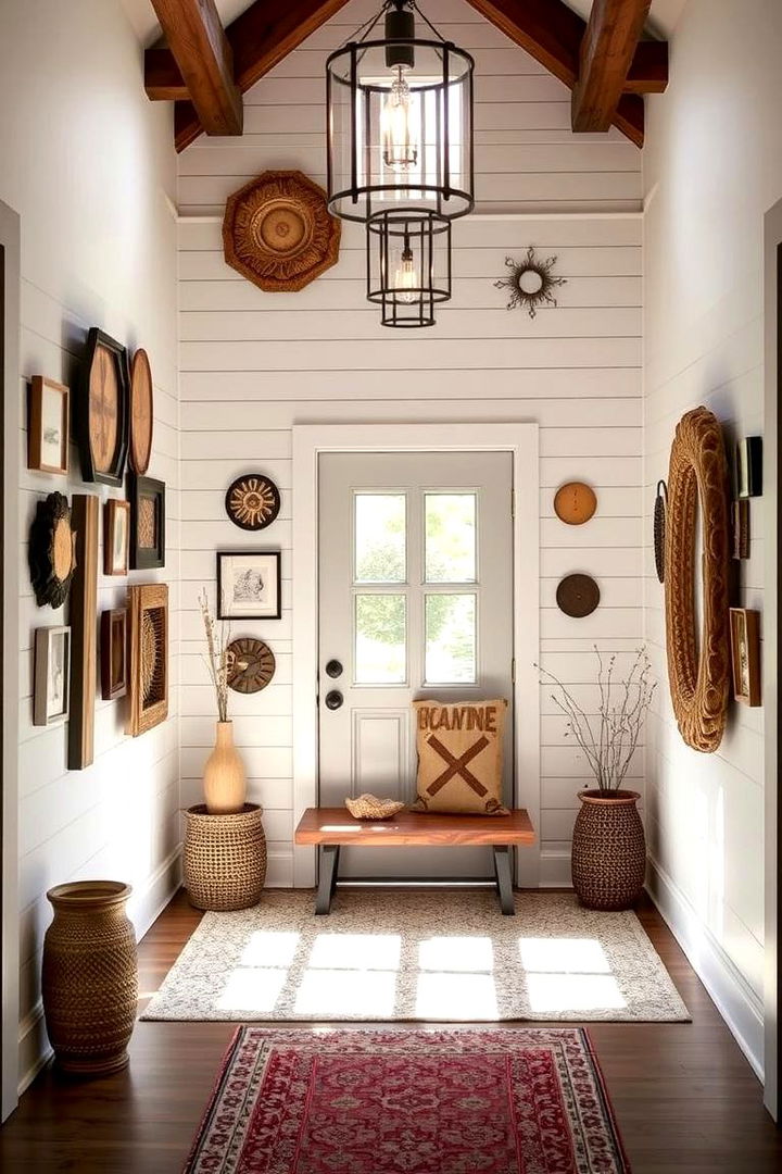 Artistic Wall Installations - 22 Shiplap Wall Entryway Ideas