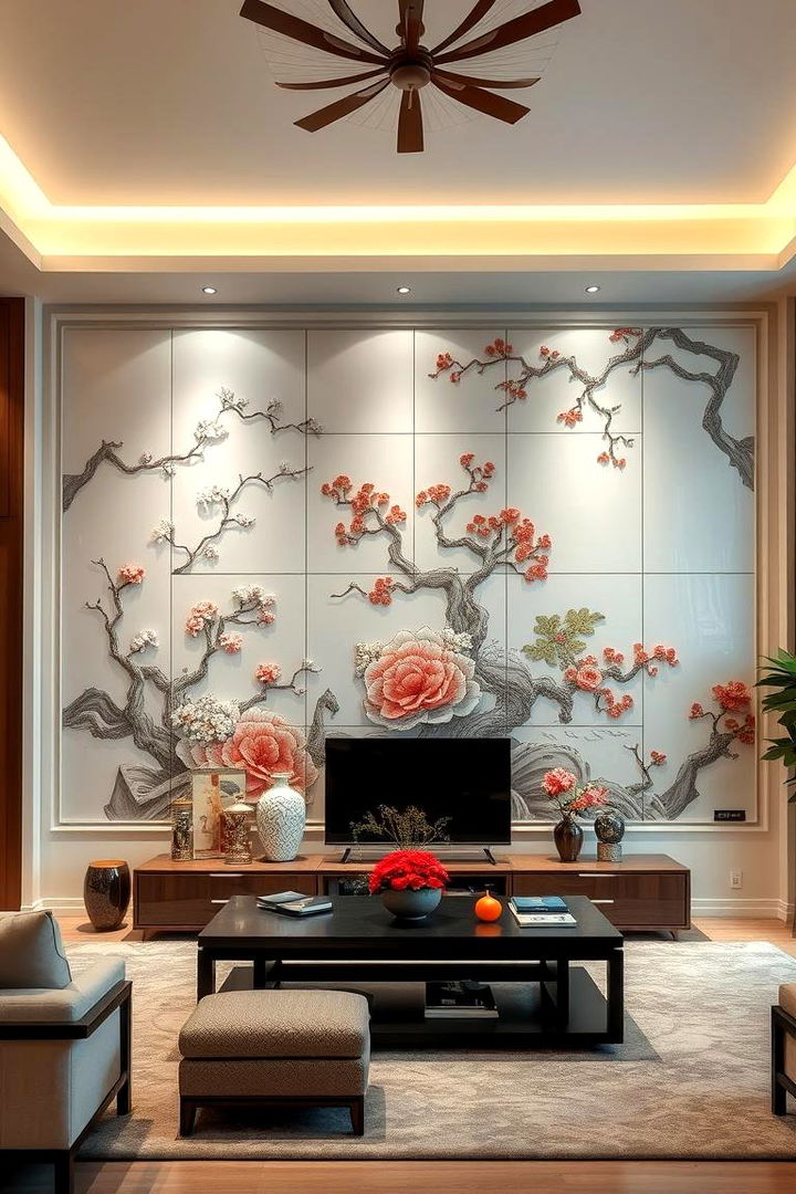 Artistic Wall Installations - 22 Chinoiserie Living Room Ideas