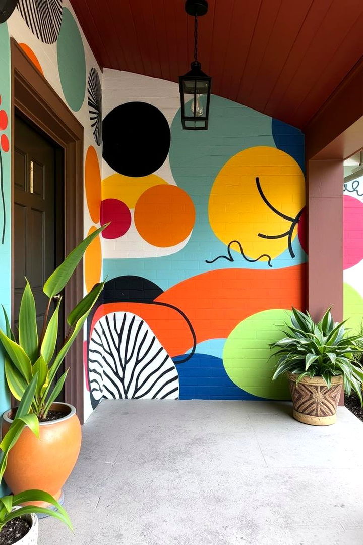 Artistic Wall Murals - 22 Modern Front Porch Ideas
