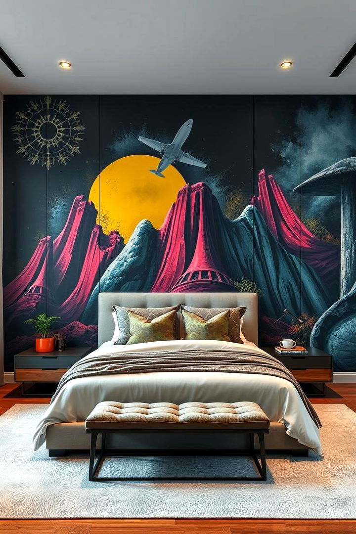 Artistic Wall Murals - 22 luxury modern bedroom ideas