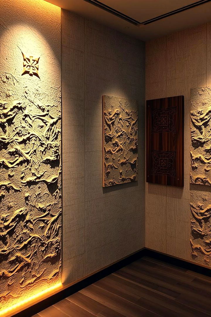 Artistic Wall Textures - 22 Moody Living Room Ideas