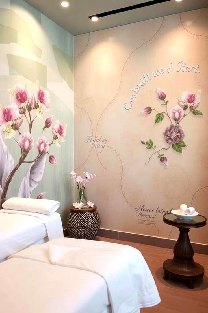 Artistic Wall Treatments - 22 Spa Room Ideas