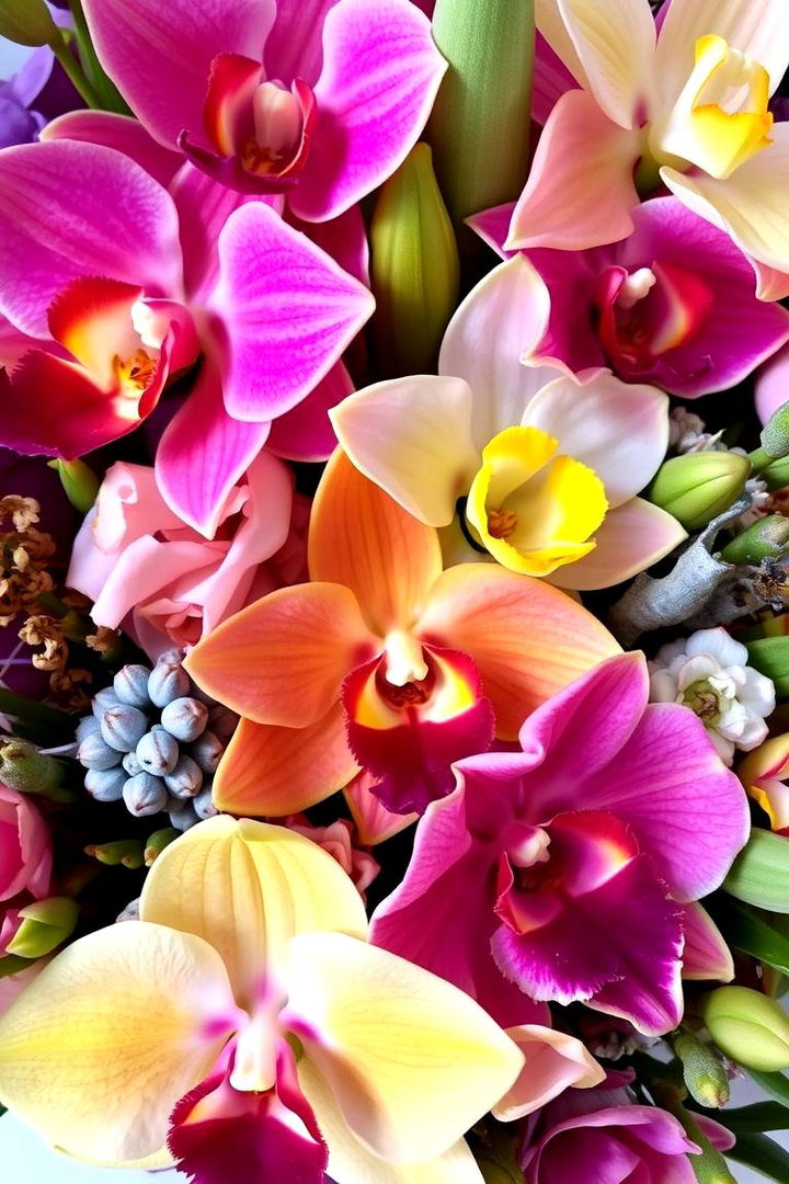 Artistic Wild Orchid Mix - 22 Flower Centerpiece Ideas