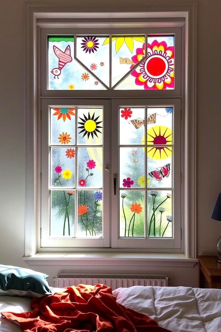 Artistic Window Murals - 22 Bedroom Window Ideas