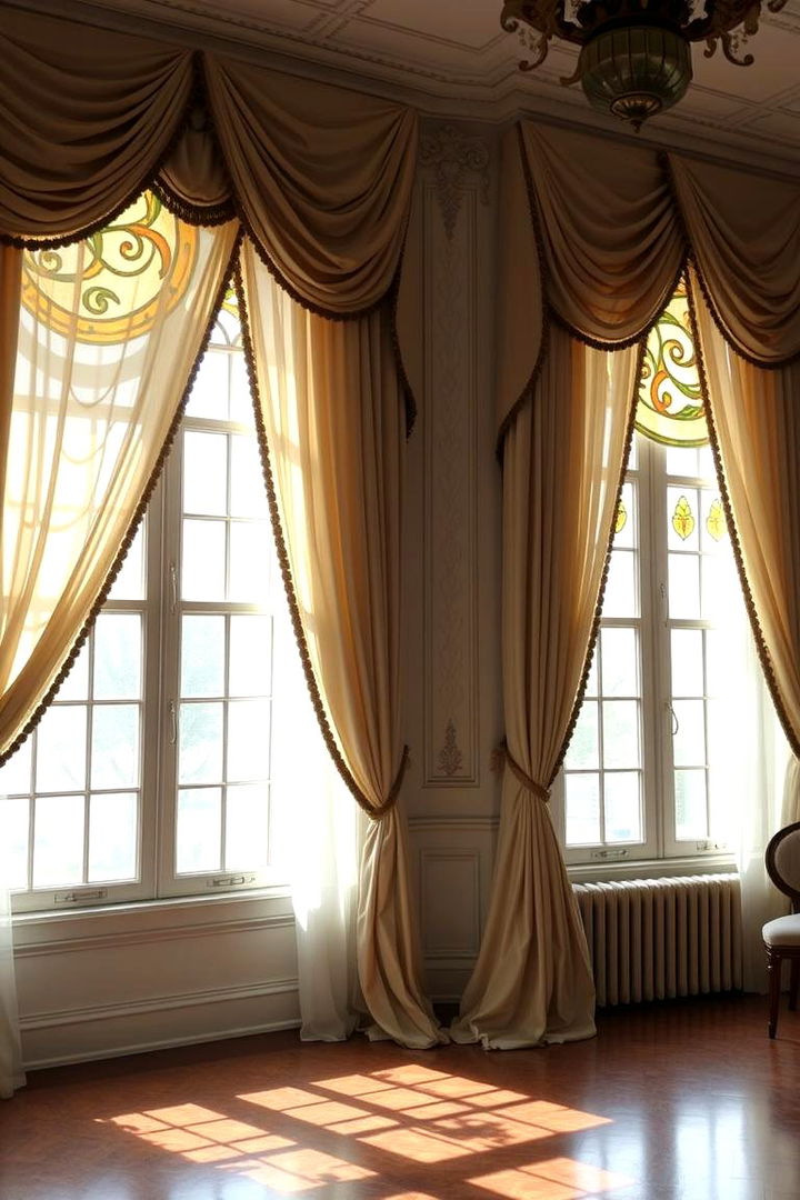 Artistic Window Treatments - 22 Art Nouveau Interior Design Ideas