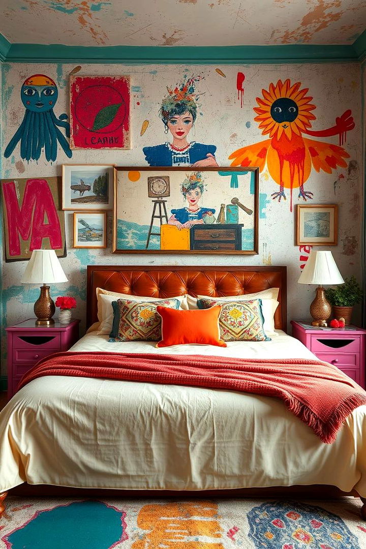 Artistic and Eclectic Limewash Vibes - 22 Limewash Bedroom Ideas