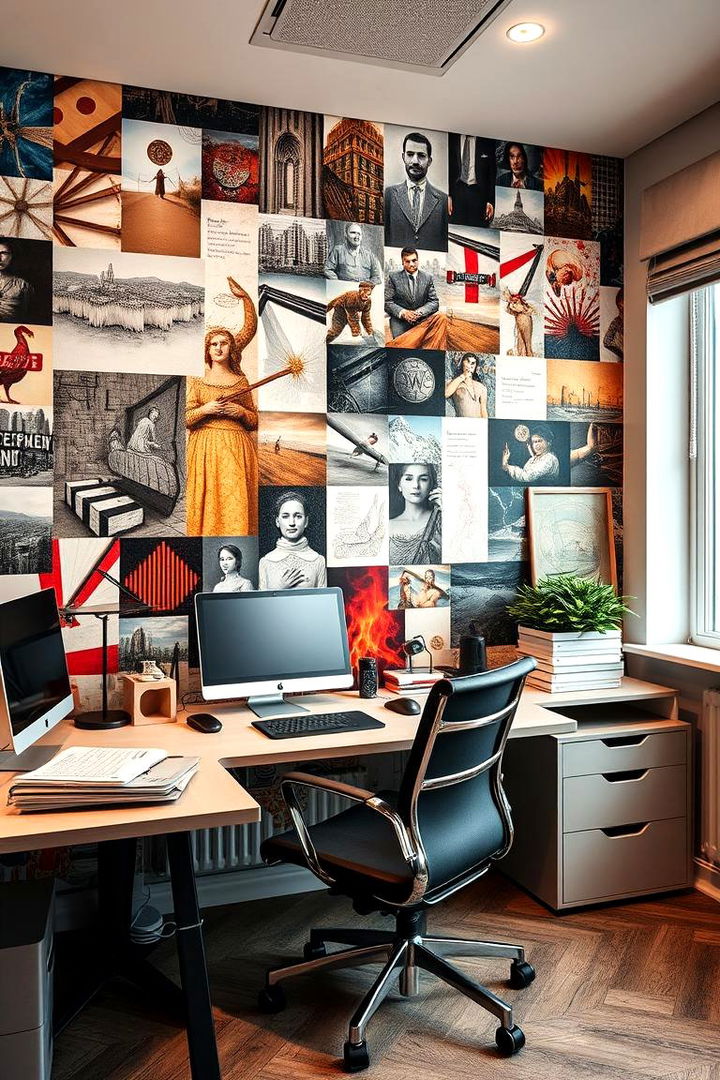 Artsy Collages - 22 Office Wallpaper Ideas