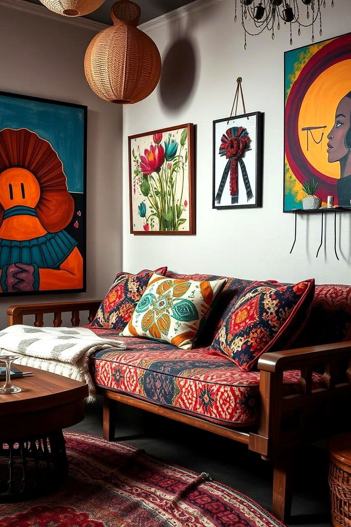 Artsy Futon Accents - 22 Futon Bedroom Ideas