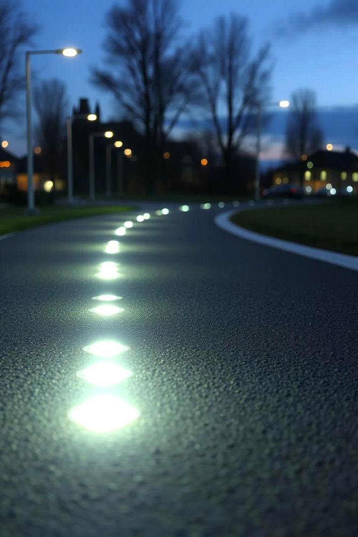 Asphalt with Embedded LED Lights - 22 Asphalt Walkway Ideas