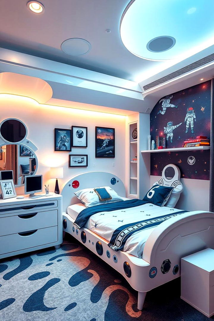 Astronaut Themed Furniture - 22 galaxy space-themed bedroom ideas