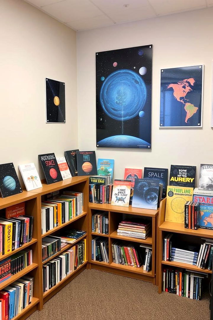 Astronomical Books and Learning Corners - 22 Space-themed Nursery Ideas