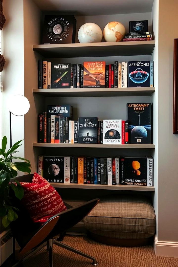 Astronomy Inspired Book Collection - 22 galaxy space-themed bedroom ideas