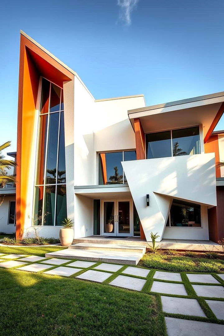 Asymmetrical Designs with Bold Angles - 22 Mid-Century Modern Exterior Home Ideas