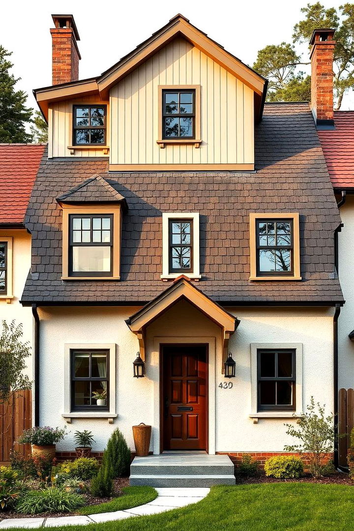 Asymmetrical Facade Design - 22 modern cottage house exterior ideas