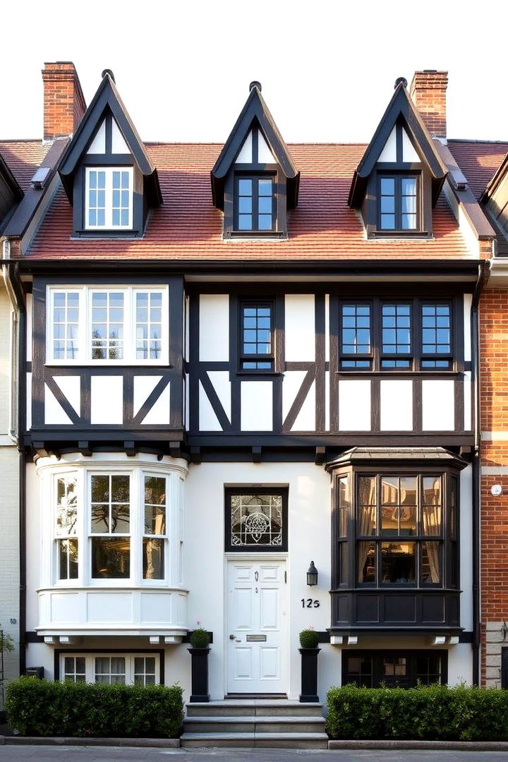 Asymmetrical Facades for Contemporary Charm - 22 Modern Tudor Exterior Inspiration