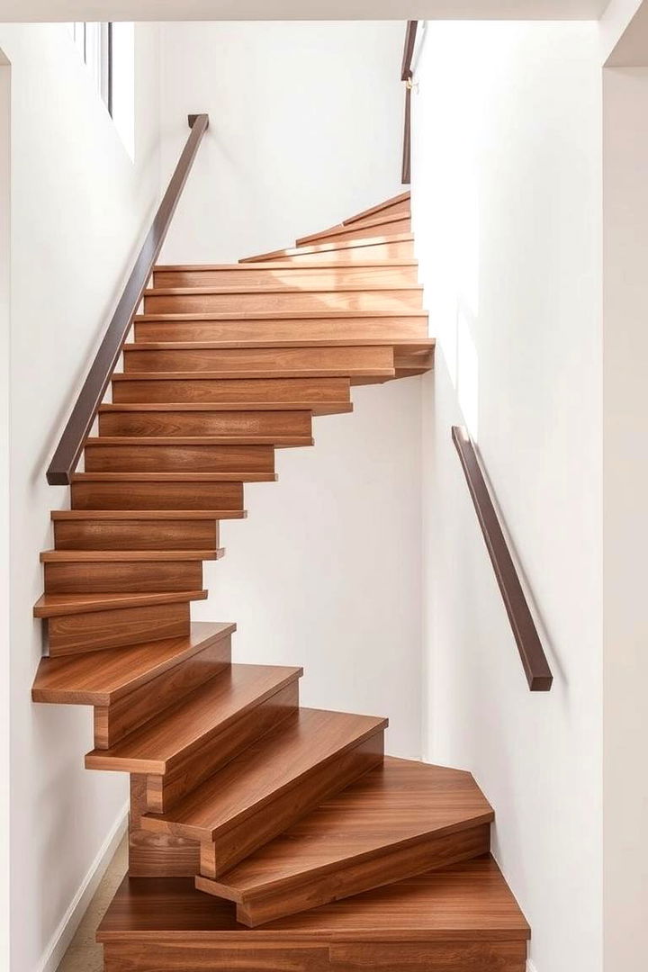 Asymmetrical Steps for Dynamic Energy - 22 Contemporary Staircase Design Ideas